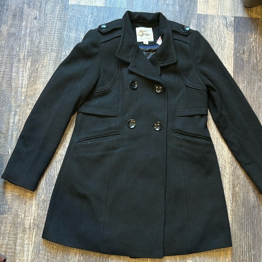NWT Maralyn & Me Black Coat L
